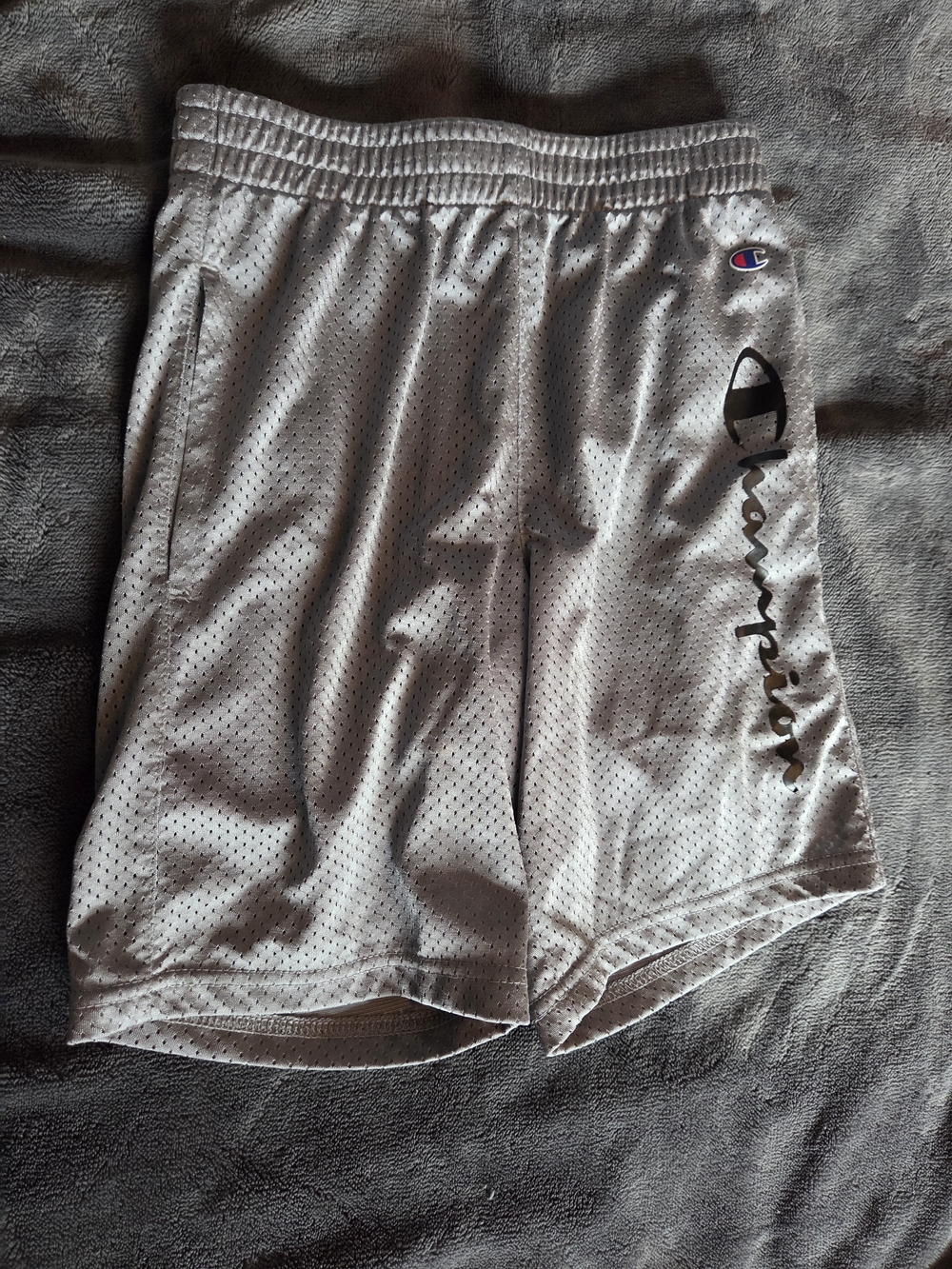 ☀️ 3/$15 Champion Kid's Mesh Athletic Shorts in Light Gray